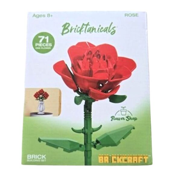 Brickcraft Bricktanicals Rose 71-Piece Building Set (New) - Picture 1 of 4